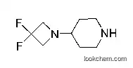 Molecular Structure of 1093066-73-9 (4-(3,3-difluoroazetidin-1-yl)piperidine hydrochloride)